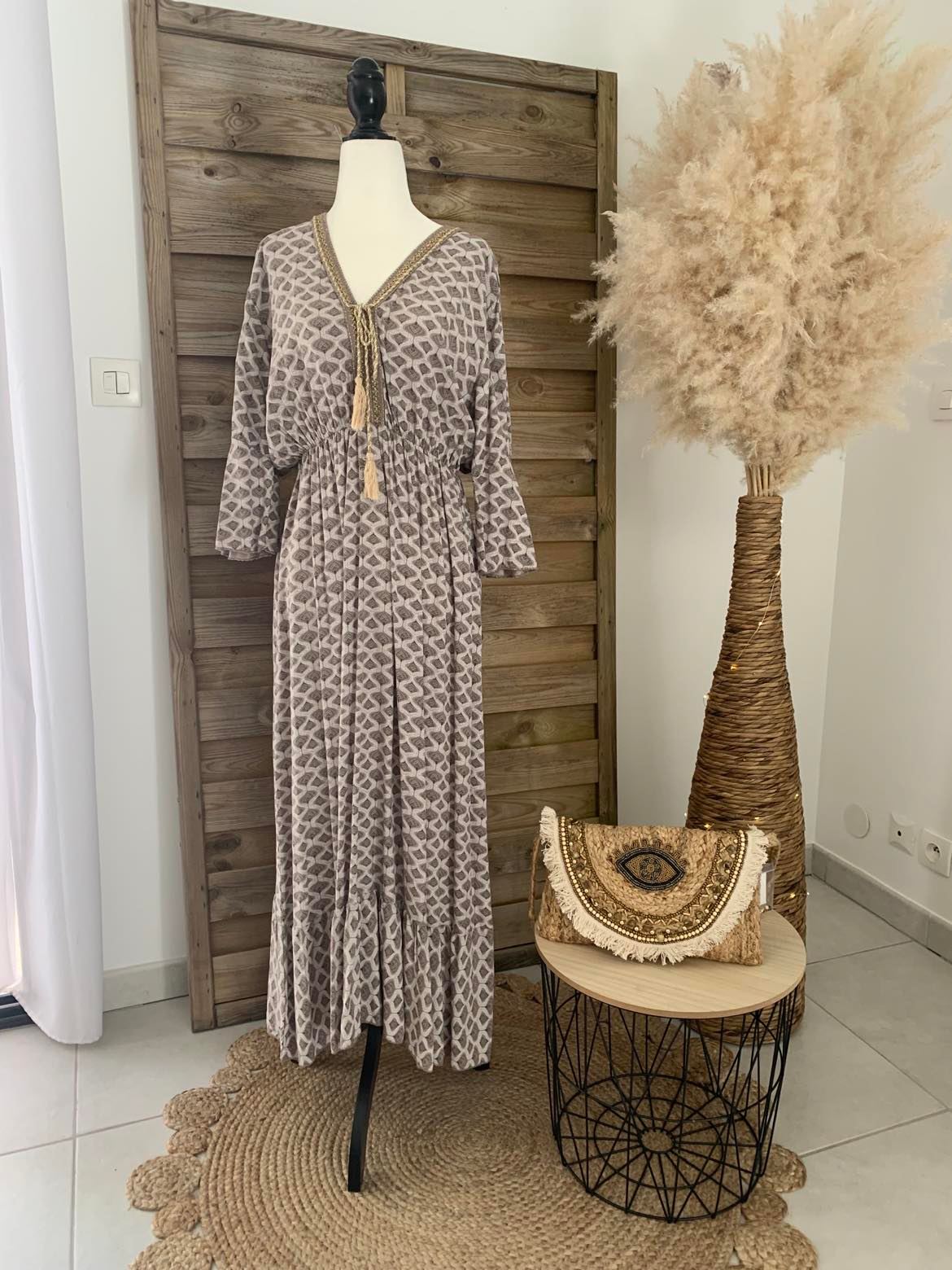 Robe Bohème Taupe