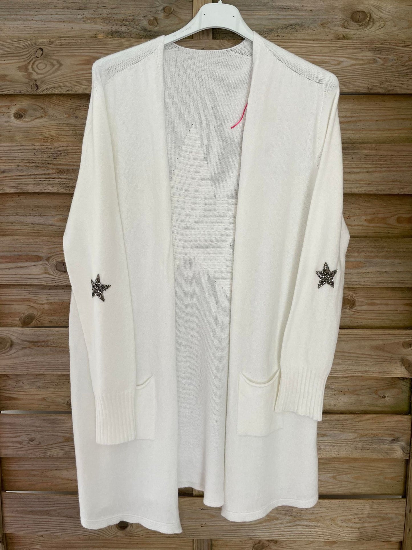 Gilet Long Blanc Etoile