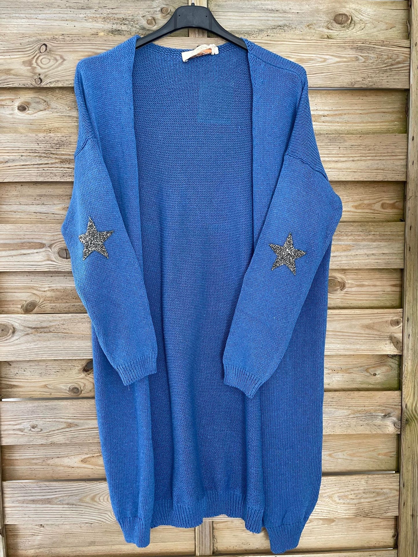 Gilet Long Stars Bleu Jean