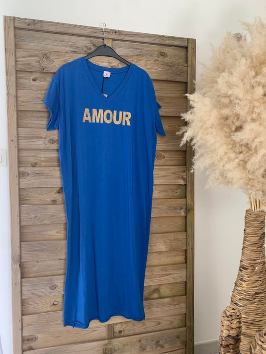 Robe Tee-shirt Amour Bleue