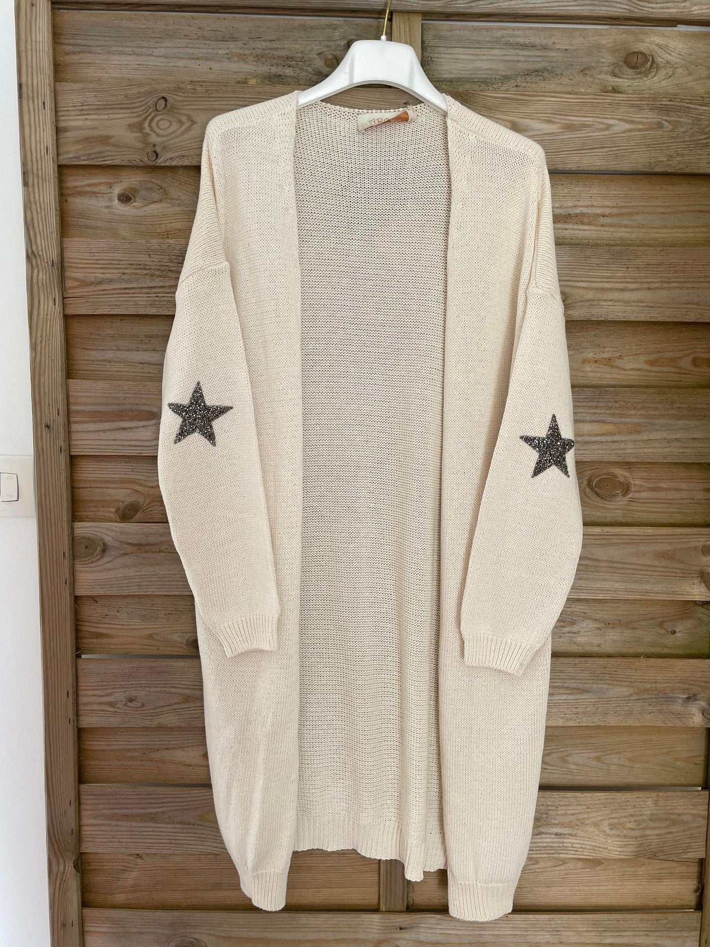 Gilet Long Stars Beige