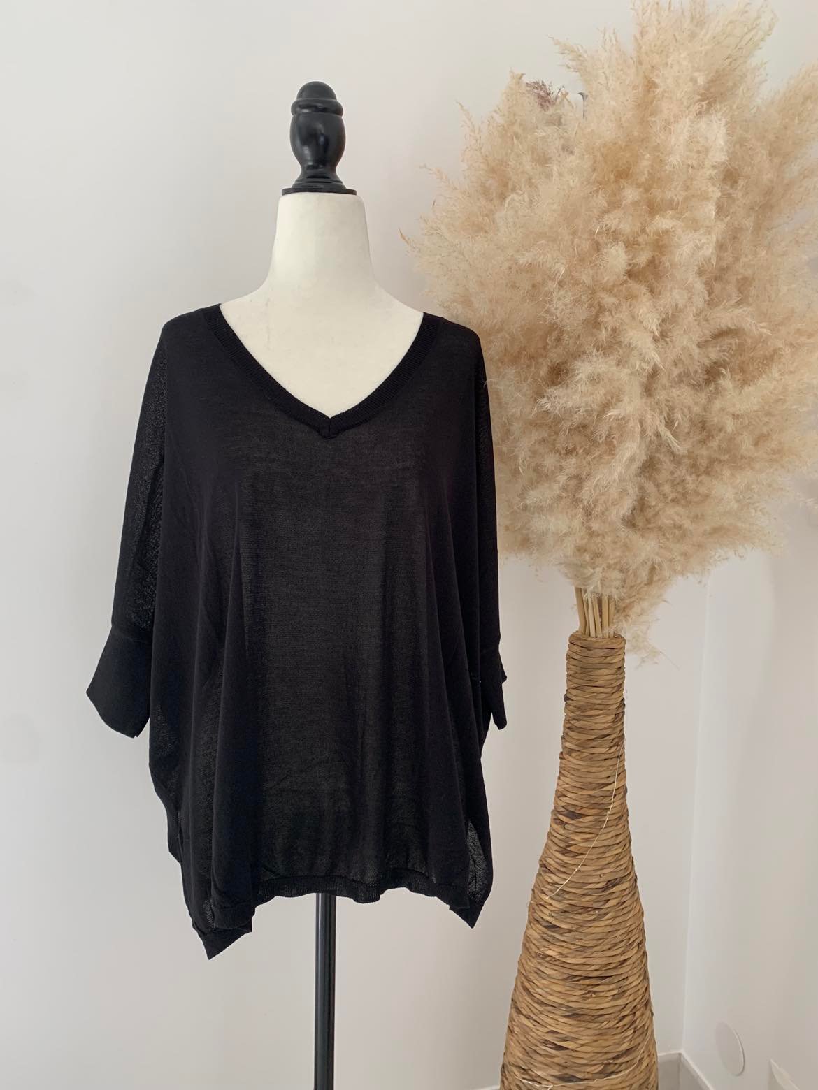 Pull fin Noir