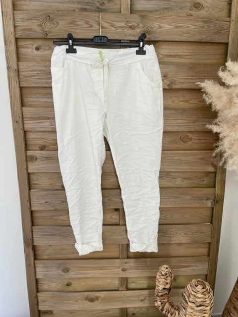 Pantalon Blanc étoile