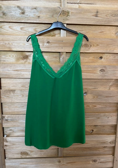 Debardeur Dentelle Grande taille vert