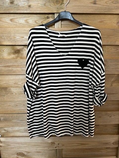 Pull Marin coeur