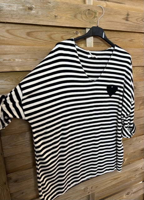 Pull Marin coeur